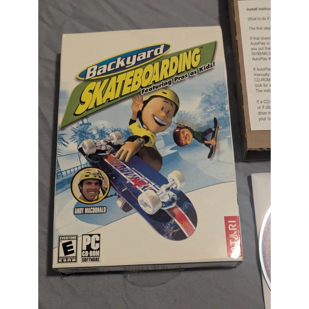 Backyard Skateboarding Video Game PC Atari w/ Andy Macdonald 2004 Tested/Working